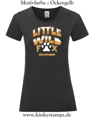 Damen T-Shirt mit rund Ausschnitt Little wild Fox - untamable