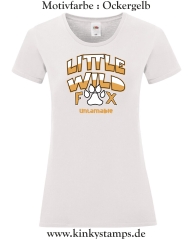 Damen T-Shirt mit rund Ausschnitt Little wild Fox - untamable