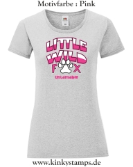 Damen T-Shirt mit rund Ausschnitt Little wild Fox - untamable