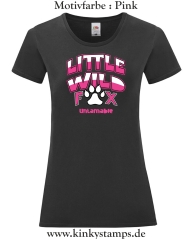 Damen T-Shirt mit rund Ausschnitt Little wild Fox - untamable