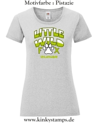Damen T-Shirt mit rund Ausschnitt Little wild Fox - untamable