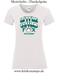 Damen T-Shirt mit rund Ausschnitt Little wild Fox - untamable