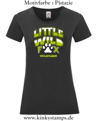 Damen T-Shirt mit rund Ausschnitt Little wild Fox - untamable