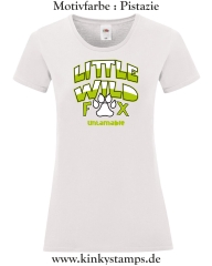 Damen T-Shirt mit rund Ausschnitt Little wild Fox - untamable