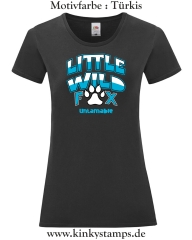 Damen T-Shirt mit rund Ausschnitt Little wild Fox - untamable