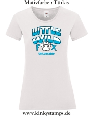 Damen T-Shirt mit rund Ausschnitt Little wild Fox - untamable