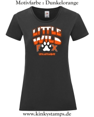 Damen T-Shirt mit rund Ausschnitt Little wild Fox - untamable