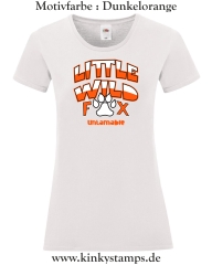 Damen T-Shirt mit rund Ausschnitt Little wild Fox - untamable