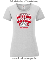 Damen T-Shirt mit rund Ausschnitt Little wild Fox - untamable