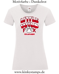 Damen T-Shirt mit rund Ausschnitt Little wild Fox - untamable