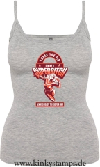 Damen Top mit Träger Owned Superbitch - thank you Sir