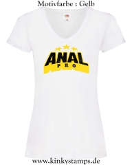 Damen T-Shirt mit V Ausschnitt Anal Pro