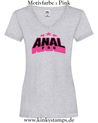 Damen T-Shirt mit V Ausschnitt Anal Pro