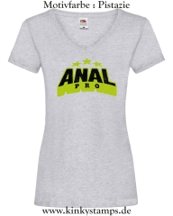 Damen T-Shirt mit V Ausschnitt Anal Pro