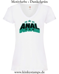 Damen T-Shirt mit V Ausschnitt Anal Pro