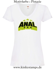 Damen T-Shirt mit V Ausschnitt Anal Pro