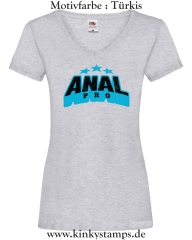 Damen T-Shirt mit V Ausschnitt Anal Pro