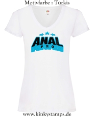 Damen T-Shirt mit V Ausschnitt Anal Pro