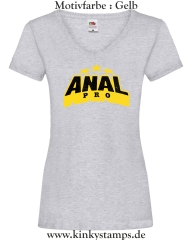 Damen T-Shirt mit V Ausschnitt Anal Pro