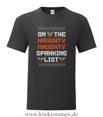 Herren T-Shirt On the naughty naughty spanking list