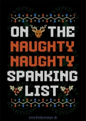 DTF Bügelmotiv On the naughty naughty spanking list