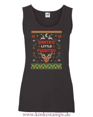 Damen Tanktop Santas little Fucktoy