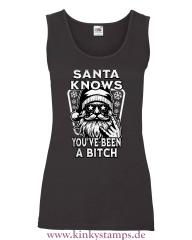 Damen Tanktop Santa knows youve been a Bitch