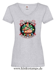 Damen T-Shirt mit V Ausschnitt Not the Gift you wanted - But the Gift you Deserve