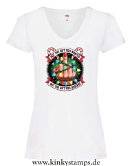 Damen T-Shirt mit V Ausschnitt Not the Gift you wanted - But the Gift you Deserve