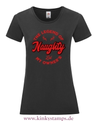 Damen T-Shirt mit rund Ausschnitt The Legend of my Owners Naughty List 