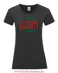 Damen T-Shirt mit rund Ausschnitt On the Naughty List