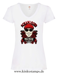 Damen T-Shirt mit V Ausschnitt Schamloser Mistkerl