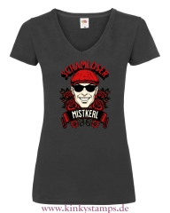 Damen T-Shirt mit V Ausschnitt Schamloser Mistkerl