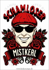 DTF-Bügelfolie Schamloser Mistkerl