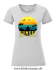 Damen T-Shirt mit rund Ausschnitt Sunset - Enjoy Outdoor Fun
