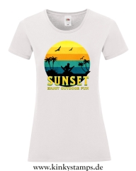 Damen T-Shirt mit rund Ausschnitt Sunset - Enjoy Outdoor Fun