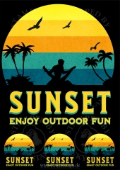 DTF-Bügelfolie Sunset - Enjoy Outdoor Fun
