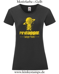 Damen T-Shirt mit rund Ausschnitt Pineapple Swinger Planet