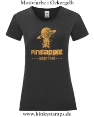 Damen T-Shirt mit rund Ausschnitt Pineapple Swinger Planet