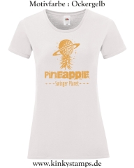 Damen T-Shirt mit rund Ausschnitt Pineapple Swinger Planet