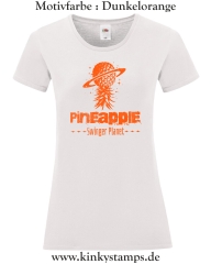 Damen T-Shirt mit rund Ausschnitt Pineapple Swinger Planet
