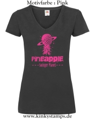 Damen T-Shirt mit V Ausschnitt Pineapple Swinger Planet