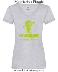 Damen T-Shirt mit V Ausschnitt Pineapple Swinger Planet