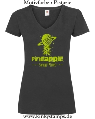 Damen T-Shirt mit V Ausschnitt Pineapple Swinger Planet