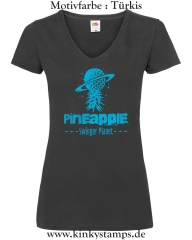 Damen T-Shirt mit V Ausschnitt Pineapple Swinger Planet