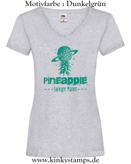 Damen T-Shirt mit V Ausschnitt Pineapple Swinger Planet