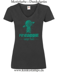 Damen T-Shirt mit V Ausschnitt Pineapple Swinger Planet