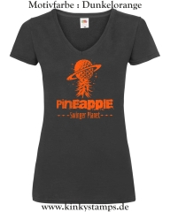Damen T-Shirt mit V Ausschnitt Pineapple Swinger Planet