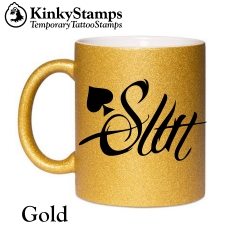 Queen of Spade Slut Glitzertasse