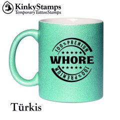 Premium Whore Glitzertasse